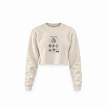 Arc Reactor Crop Sweatshirt — Krem — Ön baskı