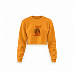 Catana Crop Sweatshirt — Turuncu — Ön baskı
