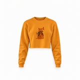 Catana Crop Sweatshirt — Turuncu — Ön baskı