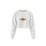 Central Perk / Friends Crop Sweatshirt — Beyaz — Ön baskı