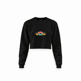 Central Perk / Friends Crop Sweatshirt — Siyah — Ön baskı