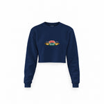 Central Perk / Friends Crop Sweatshirt — Lacivert — Ön baskı