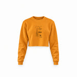Fender Stratocaster Gitar Crop Sweatshirt — Turuncu — Ön baskı