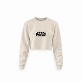 Star Wars Crop Sweatshirt — Krem — Ön baskı