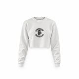 Sons of Anarchy Crop Sweatshirt — Beyaz — Ön baskı
