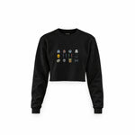 Star Wars Icons Crop Sweatshirt — Siyah — Ön baskı