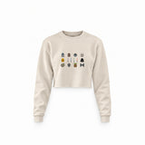 Star Wars Icons Crop Sweatshirt — Krem — Ön baskı