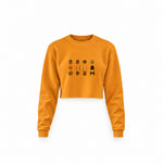 Star Wars Icons Crop Sweatshirt — Turuncu — Ön baskı