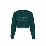 Star Wars Icons Crop Sweatshirt — Koyu Yeşil — Ön baskı