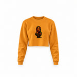 Zeus Crop Sweatshirt — Turuncu — Ön baskı