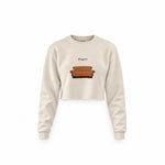 Pivot! / Friends Crop Sweatshirt — Krem — Ön baskı