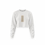 Avatar The Last Airbender Bending Scrolls Crop Sweatshirt — Beyaz — Ön baskı