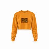 Avatar The Last Airbender Map Crop Sweatshirt — Turuncu — Ön baskı