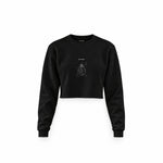 BB-8 Droid Crop Sweatshirt — Siyah — Ön baskı