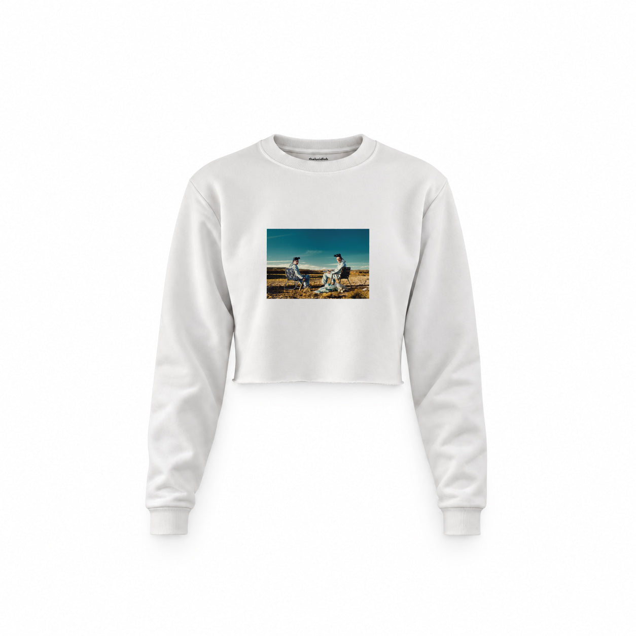 Breaking Bad Crop Sweatshirt — Beyaz — Ön baskı