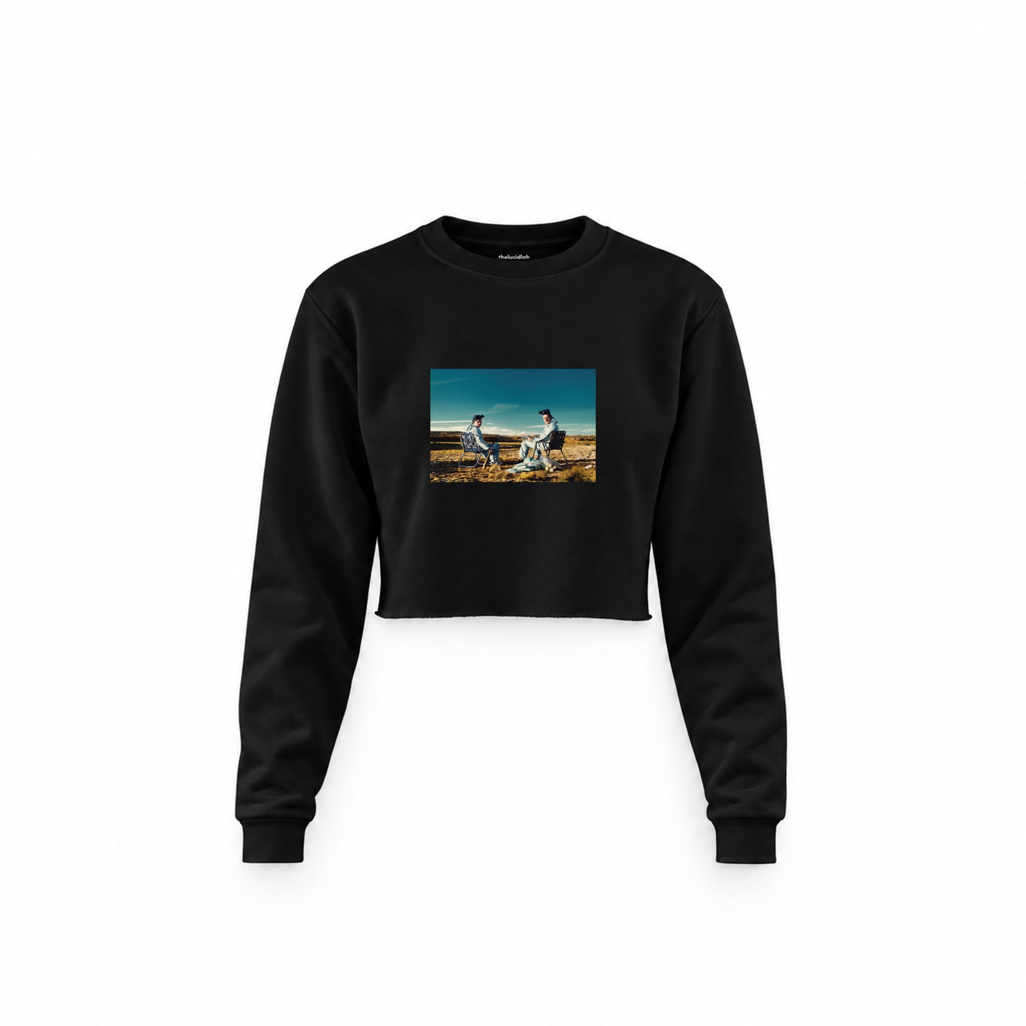 Breaking Bad Crop Sweatshirt — Siyah — Ön baskı