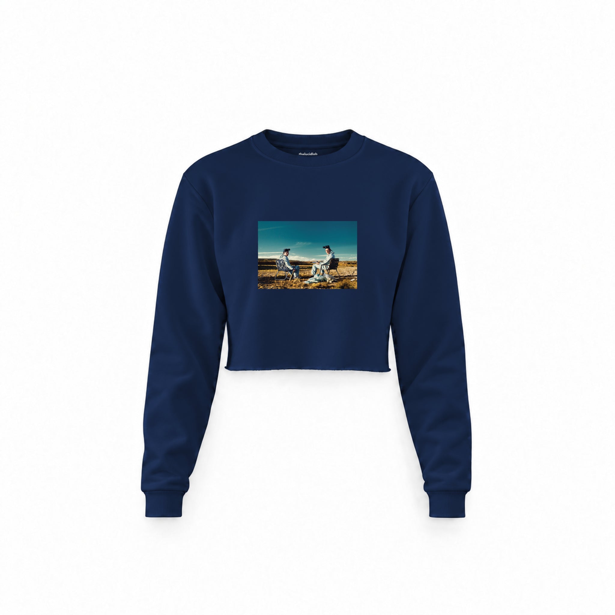 Breaking Bad Crop Sweatshirt — Lacivert — Ön baskı