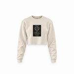 Death Star Crop Sweatshirt — Krem — Ön baskı