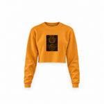 Death Star Crop Sweatshirt — Turuncu — Ön baskı