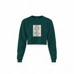 Death Star Crop Sweatshirt — Koyu Yeşil — Ön baskı