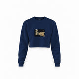 Game Of Thrones Map Crop Sweatshirt — Lacivert — Ön baskı