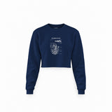 Millennium Falcon Crop Sweatshirt — Lacivert — Ön baskı