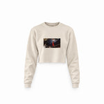 Michael Jordan Chicago Bulls 1997 Crop Sweatshirt — Krem — Ön baskı