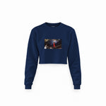 Michael Jordan Chicago Bulls 1997 Crop Sweatshirt — Lacivert — Ön baskı