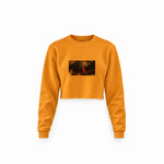 Michael Jordan Chicago Bulls 1997 Crop Sweatshirt — Turuncu — Ön baskı