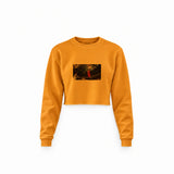 Michael Jordan Chicago Bulls 1997 Crop Sweatshirt — Turuncu — Ön baskı