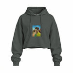 Walter White / Heisenberg Oversize Crop Hoodie — Antrasit — Ön baskı