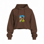 Walter White / Heisenberg Oversize Crop Hoodie — Kahverengi — Ön baskı