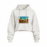Breaking Bad / Rick and Morty Oversize Crop Hoodie — Beyaz — Ön baskı