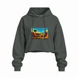 Breaking Bad / Rick and Morty Oversize Crop Hoodie — Antrasit — Ön baskı