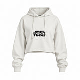 Star Wars Oversize Crop Hoodie — Beyaz — Ön baskı