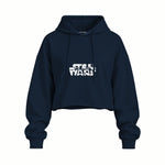 Star Wars Oversize Crop Hoodie — Lacivert — Ön baskı