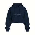 Don't Be Sorry Oversize Crop Hoodie — Lacivert — Ön baskı