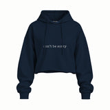 Don't Be Sorry Oversize Crop Hoodie — Lacivert — Ön baskı