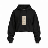 Avatar The Last Airbender Bending Scrolls Oversize Crop Hoodie — Siyah — Ön baskı