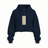 Avatar The Last Airbender Bending Scrolls Oversize Crop Hoodie — Lacivert — Ön baskı