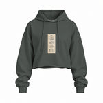 Avatar The Last Airbender Bending Scrolls Oversize Crop Hoodie — Antrasit — Ön baskı