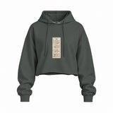 Avatar The Last Airbender Bending Scrolls Oversize Crop Hoodie — Antrasit — Ön baskı