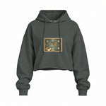 Avatar The Last Airbender Map Oversize Crop Hoodie — Antrasit — Ön baskı