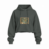 Avatar The Last Airbender Map Oversize Crop Hoodie — Antrasit — Ön baskı