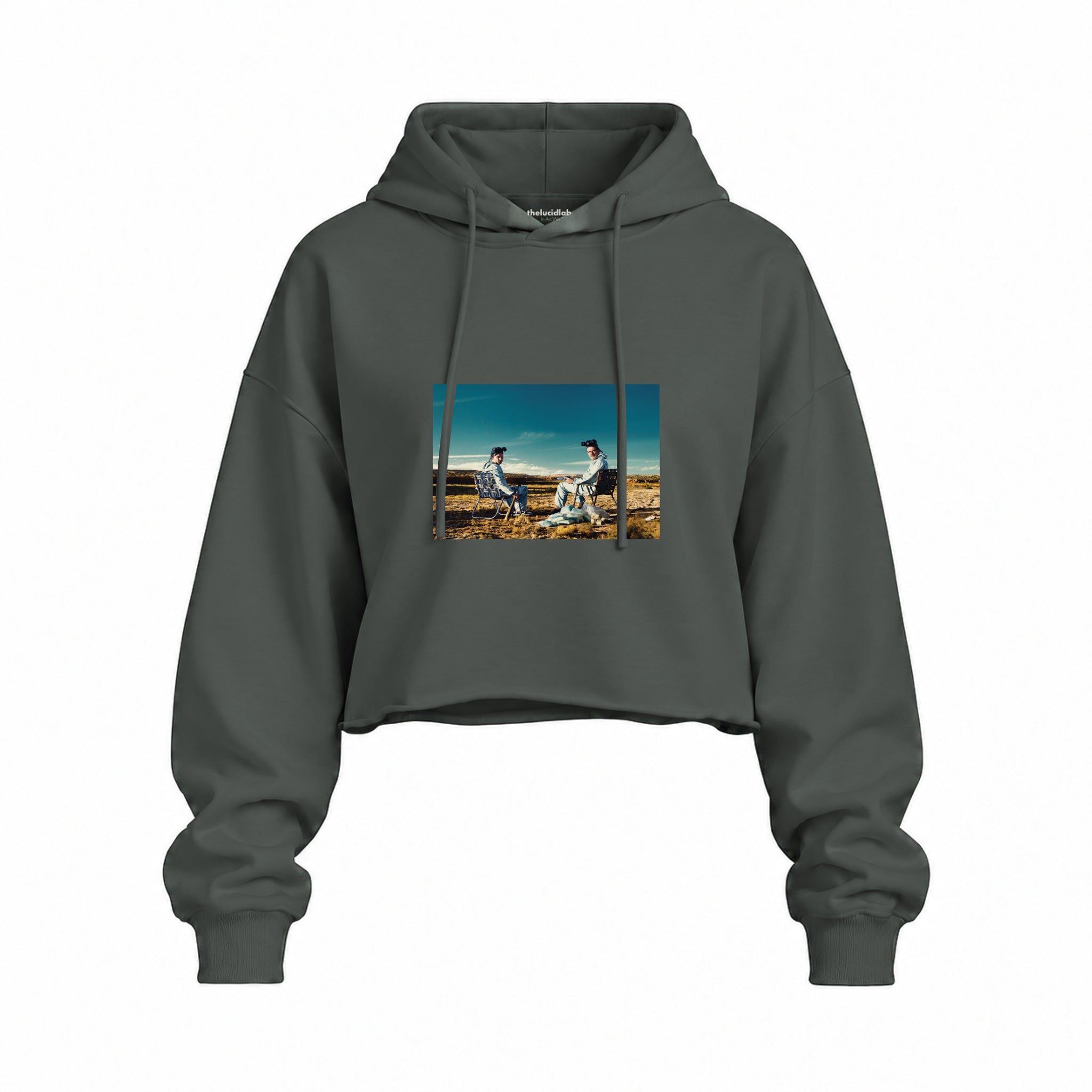 Breaking Bad Oversize Crop Hoodie — Antrasit — Ön baskı