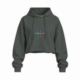 Formula 1 Teams Oversize Crop Hoodie — Antrasit — Ön baskı