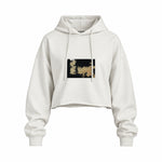 Game Of Thrones Map Oversize Crop Hoodie — Beyaz — Ön baskı
