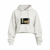 Game Of Thrones Map Oversize Crop Hoodie — Beyaz — Ön baskı