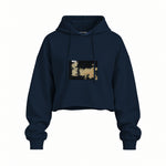 Game Of Thrones Map Oversize Crop Hoodie — Lacivert — Ön baskı