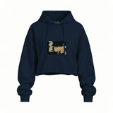 Game Of Thrones Map Oversize Crop Hoodie — Lacivert — Ön baskı